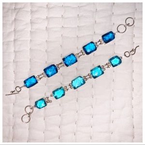 Watercolor Clear Glass Bracelet Set